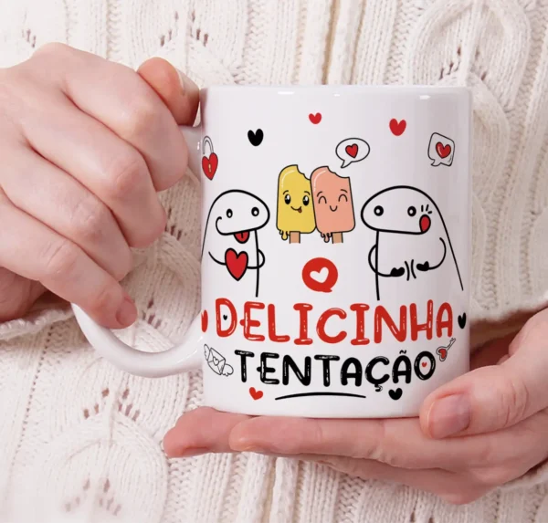 10 Artes Românticas Flork para Sublimação em Canecas