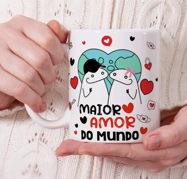 10 Artes Românticas Flork para Sublimação em Canecas