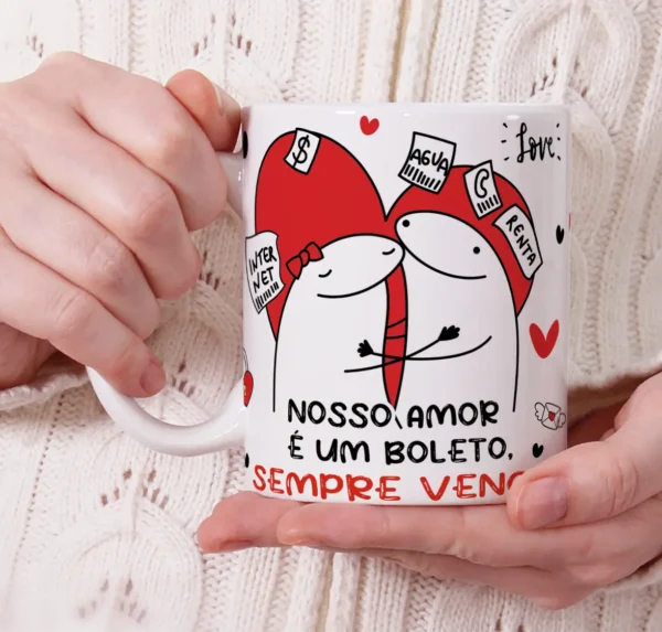 10 Artes Românticas Flork para Sublimação em Canecas