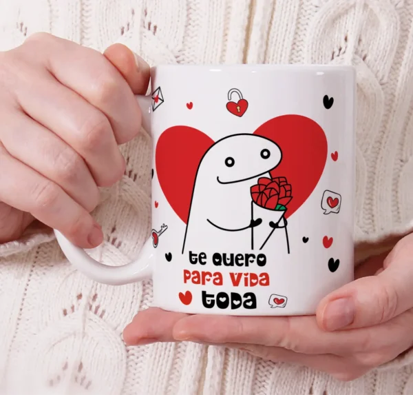 10 Artes Românticas Flork para Sublimação em Canecas