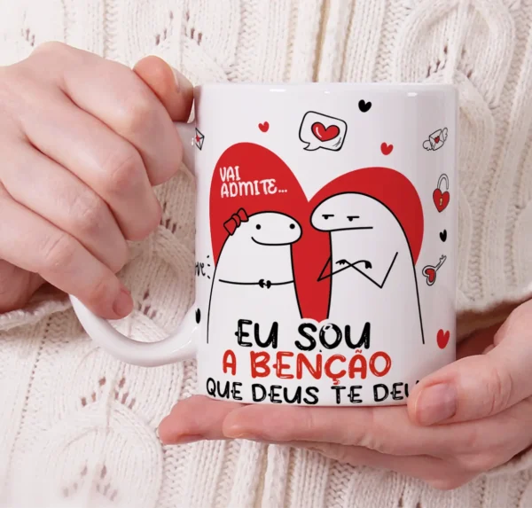 10 Artes Românticas Flork para Sublimação em Canecas