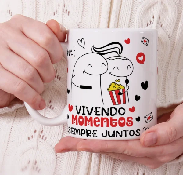 10 Artes Românticas Flork para Sublimação em Canecas