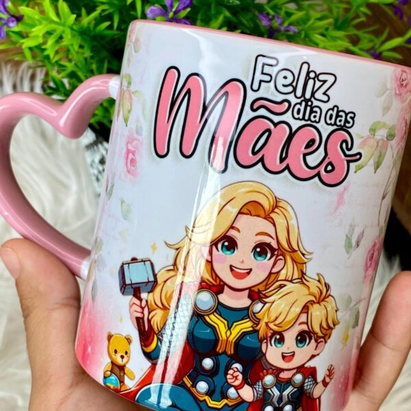 14 Estampas Caneca Dia das Mães Heróis Avengers Png