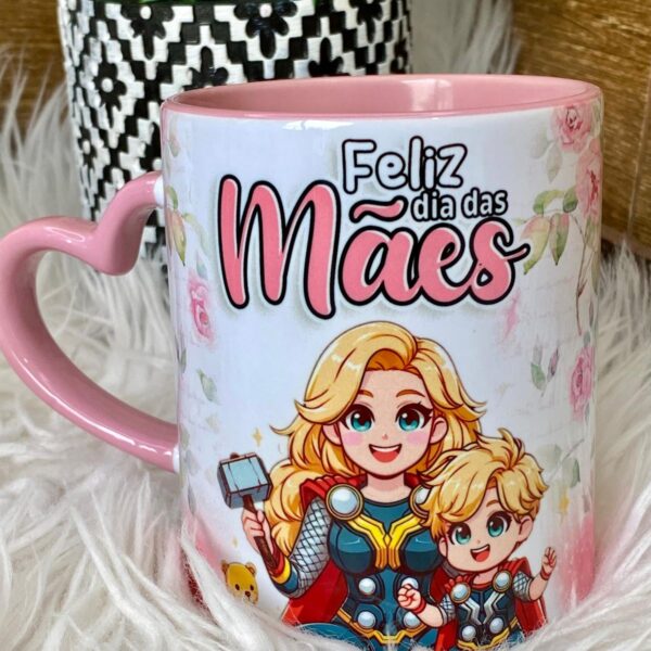 14 Estampas Caneca Dia das Mães Heróis Avengers Png