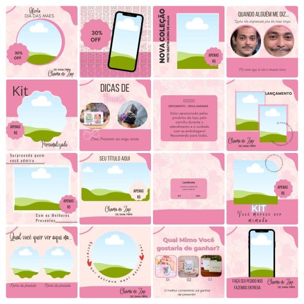 Modelos Canva Personalizados Sublimação 100 Templates Editáveis + Bônus - Imagem 2