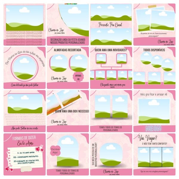 Modelos Canva Personalizados Sublimação 100 Templates Editáveis + Bônus - Imagem 4