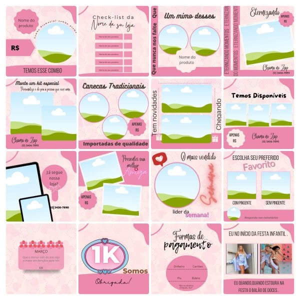 Modelos Canva Personalizados Sublimação 100 Templates Editáveis + Bônus - Imagem 5