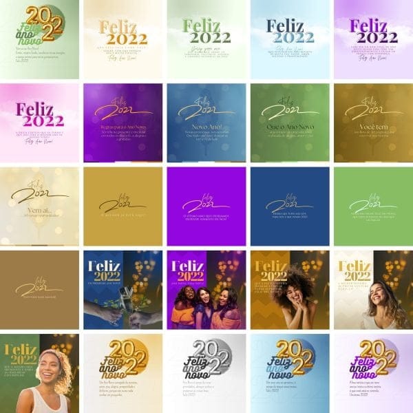 Modelos Canva Ano Novo 50 Templates Editáveis + Bônus - Imagem 2