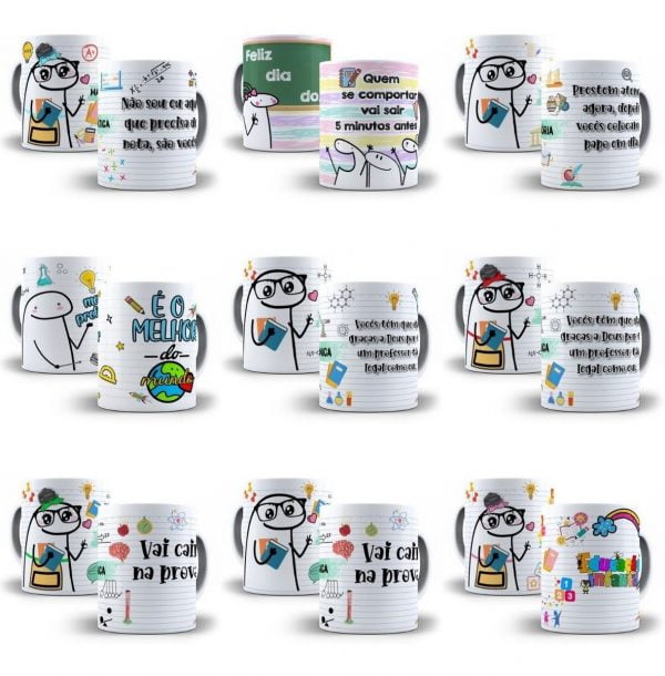 31 Estampas Caneca Dia Dos Professores 31 Artes Sublimação