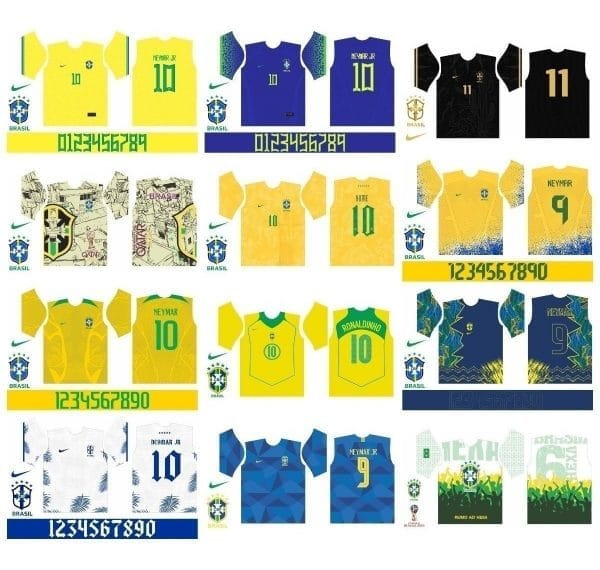 38 Artes Vetores Corel Cdr Camisa Brasil Copa Do Mundo