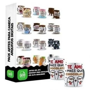 500 Artes Para Sublimação Caneca Pascoa Chocolate Em Jpg