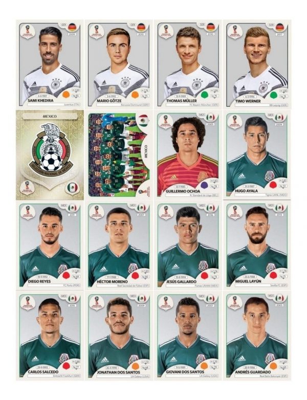 682 Figurinhas Copa 2018 Russia + Legends + Mexicanas