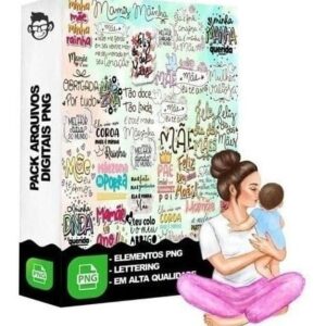 Arquivo Lettering Dia Das Mães Imagens Png Frases Ilustração