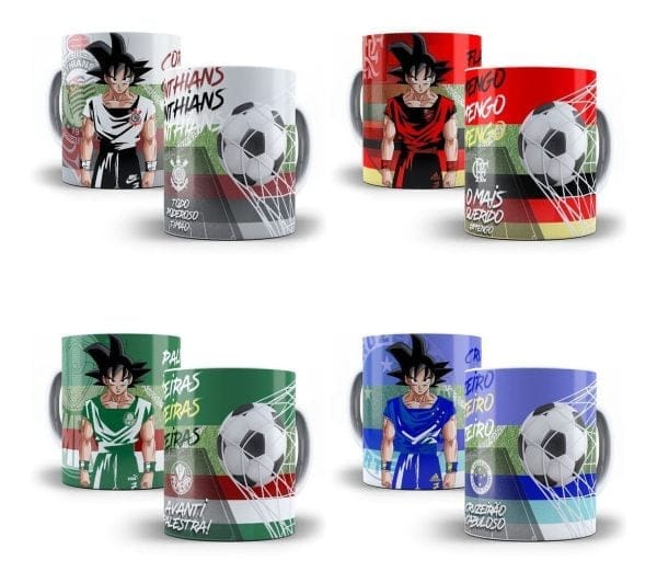 Artes Caneca Times Brasil Dragon Ball Goku Sublimação Jpg