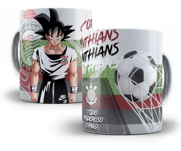 Artes Caneca Times Brasil Dragon Ball Goku Sublimação Jpg