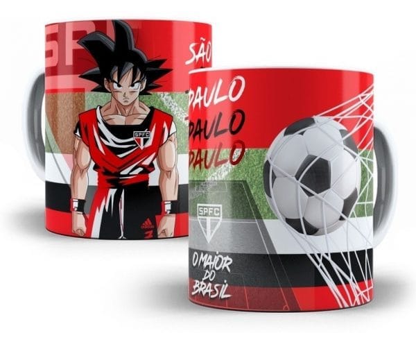 Artes Caneca Times Brasil Dragon Ball Goku Sublimação Jpg