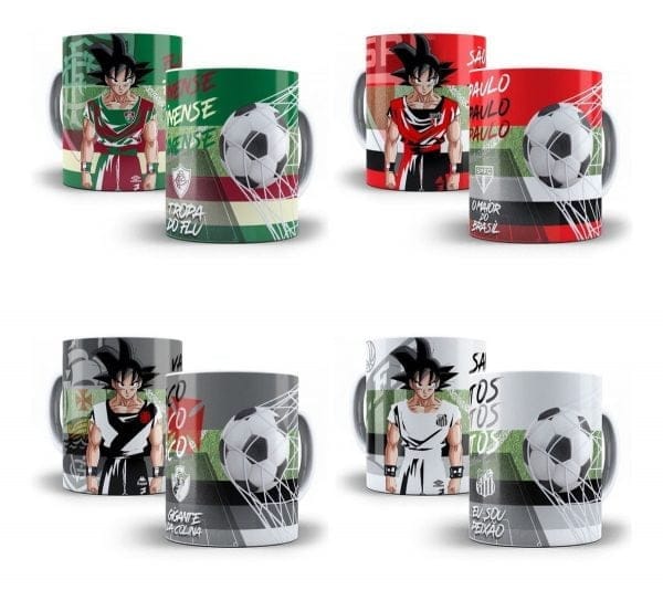 Artes Caneca Times Brasil Dragon Ball Goku Sublimação Jpg