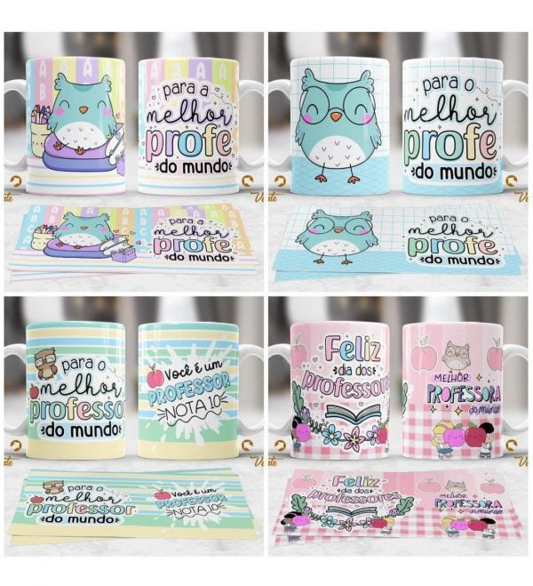 Artes Professores P Caneca Sublimação Em Corel Draw Cdr Png