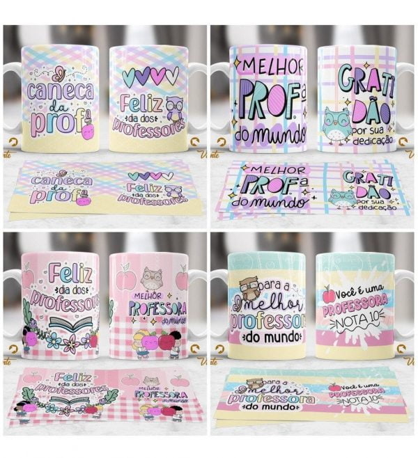 Artes Professores P Caneca Sublimação Em Corel Draw Cdr Png