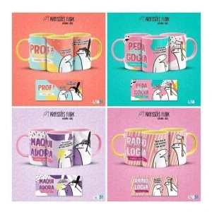 Combo Artes Caneca Flork Profissões Sublimação Frases V2