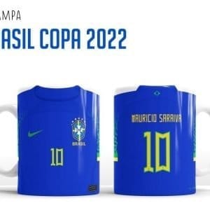 Estampas Caneca Copa Do Mundo 2022 Seleção Time Brasil