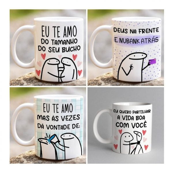 Estampas Caneca Flork Frases Memes Divertidas Engraçadas