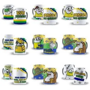 Estampas Caneca Flork Seleção Brasil Copa Do Mundo Jpg Png