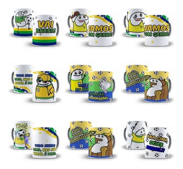 Estampas Caneca Flork Seleção Brasil Copa Do Mundo Jpg Png