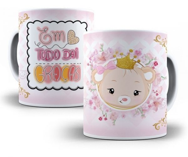 Estampas Caneca Frases Motivacionais Fofas Cute Psd Editável