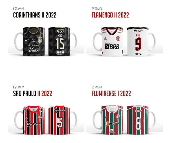 Estampas Caneca Times Brasileiros Brasileirão 2022 Em Corel
