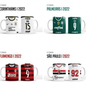 Estampas Caneca Times Brasileiros Brasileirão 2022 Em Corel