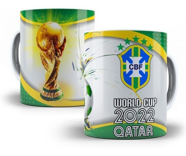 Estampas Editáveis Caneca Photoshop E Corel Copa Qatar 2022