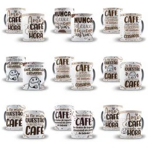 Estampas Flork Café Sublimação Caneca 24 Arquivos Editáveis