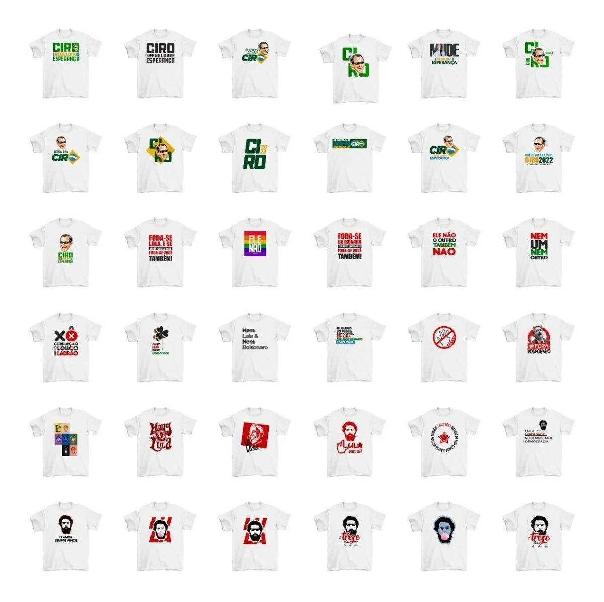 Estampas Sublimação Caneca Eleições 2022 Ciro Lula Bolsonaro