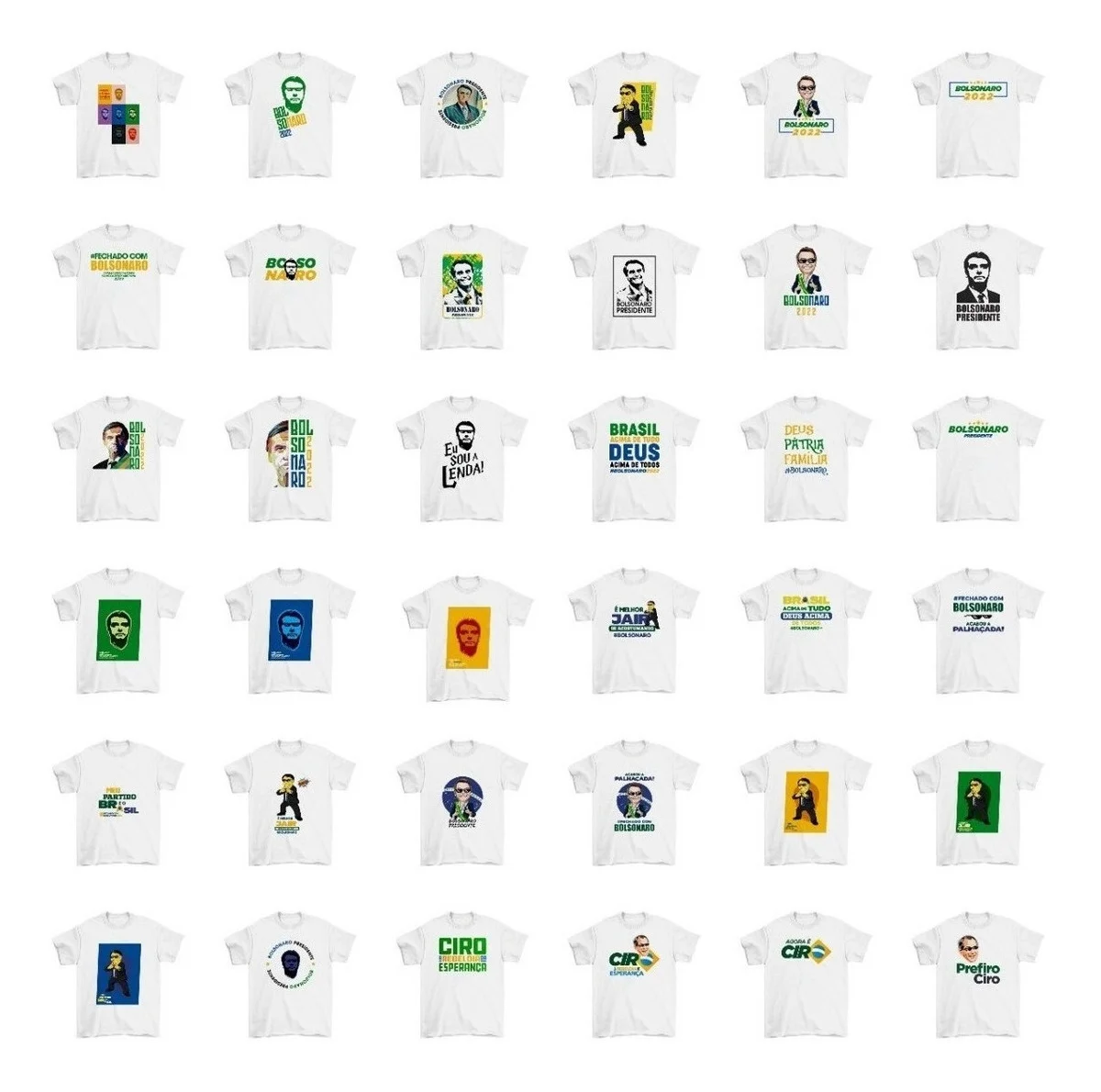 Estampas Sublimação Caneca Eleições 2022 Ciro Lula Bolsonaro