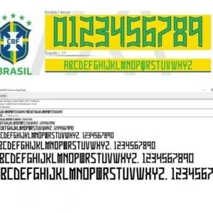 Fonte + Vetor Camisa Brasil Copa Mundo 2022 Qatar
