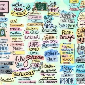 Ilustrações Dia Dos Professores Frases Magistério Em Png