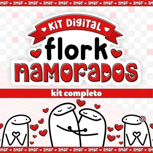 Kit Digital Flork Dias Dos Namorados Imprimir Personalizados