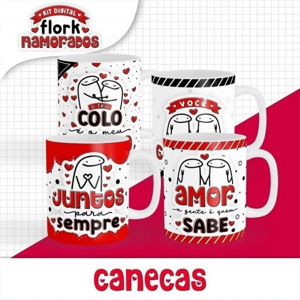 Kit Digital Flork Dias Dos Namorados Imprimir Personalizados