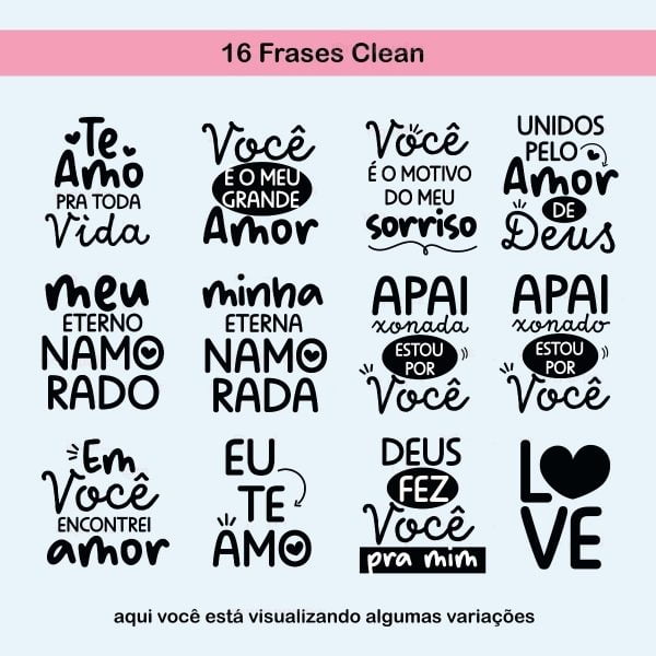 Kit Digital Namorados Pack Ilustrações Cliparts Png Frases