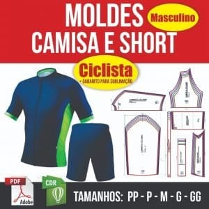 Molde Camisa E Short Para Ciclista Ciclismo Em Pdf E Corel