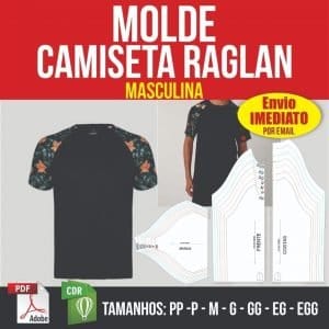 Molde Camiseta Raglan Masculina Modelagem Em Corel E Pdf