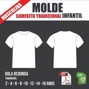 Molde Camiseta Tradicional Infantil Masculina Menino Pdf