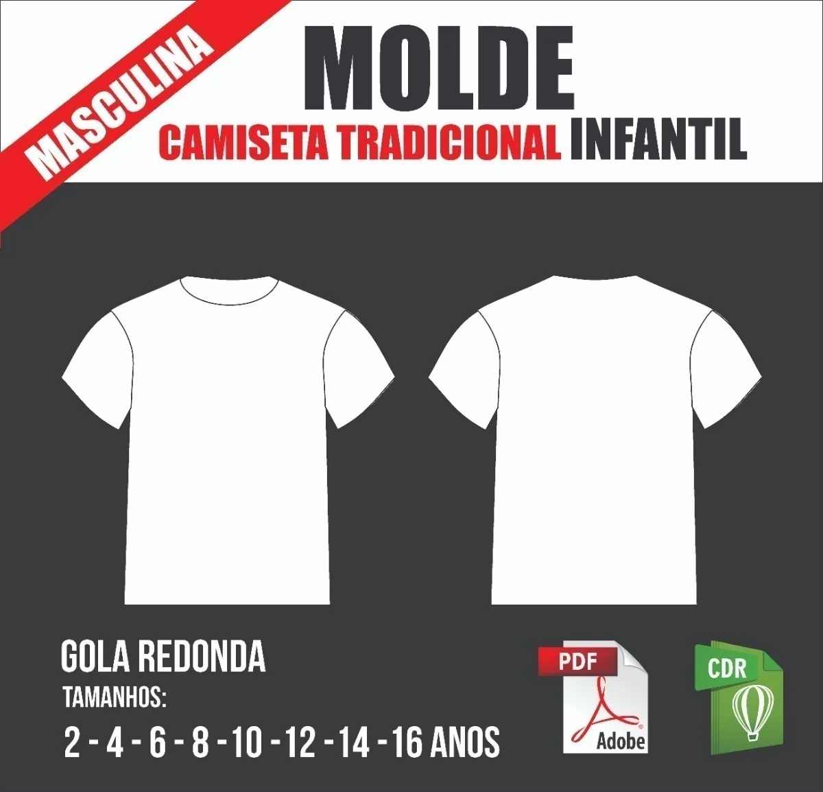 Molde Camiseta Tradicional Infantil Masculina Menino Pdf 1 Molde Camiseta Tradicional Infantil Masculina Menino Pdf