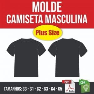 Molde Camiseta Tradicional Masculina Plus Size Em Pdf