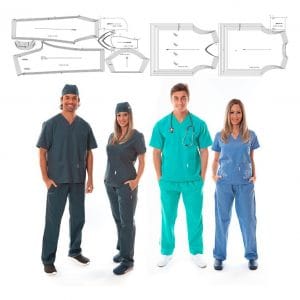 Molde Pijama Cirurgico - Masculino E Feminino - Pdf E Corel