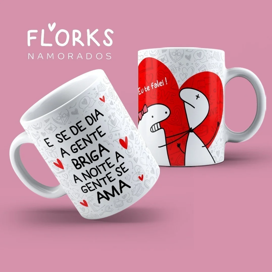 Pack 18 Estampas Caneca Dia Dos Namorados Flork Arquivos Png