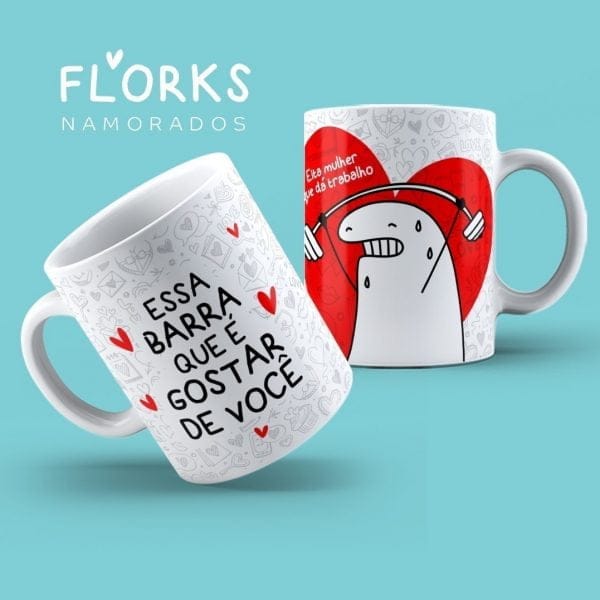 Pack 18 Estampas Caneca Dia Dos Namorados Flork Arquivos Png