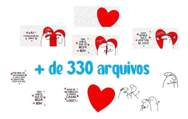 Pack Artes Sublimação Bento Flork Dia Dos Namorados