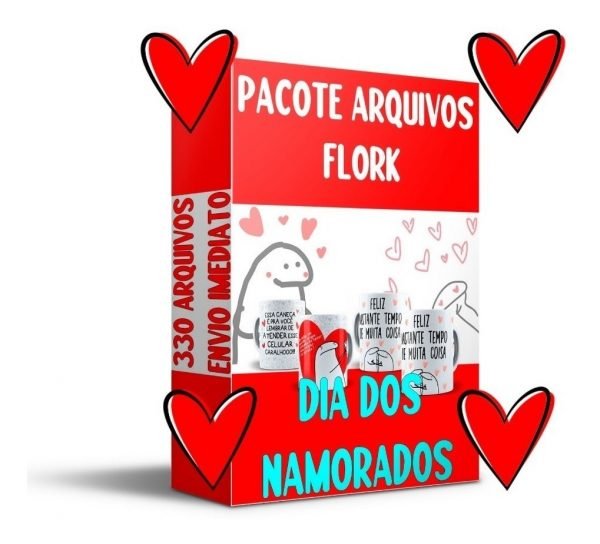 Pack Artes Sublimação Bento Flork Dia Dos Namorados